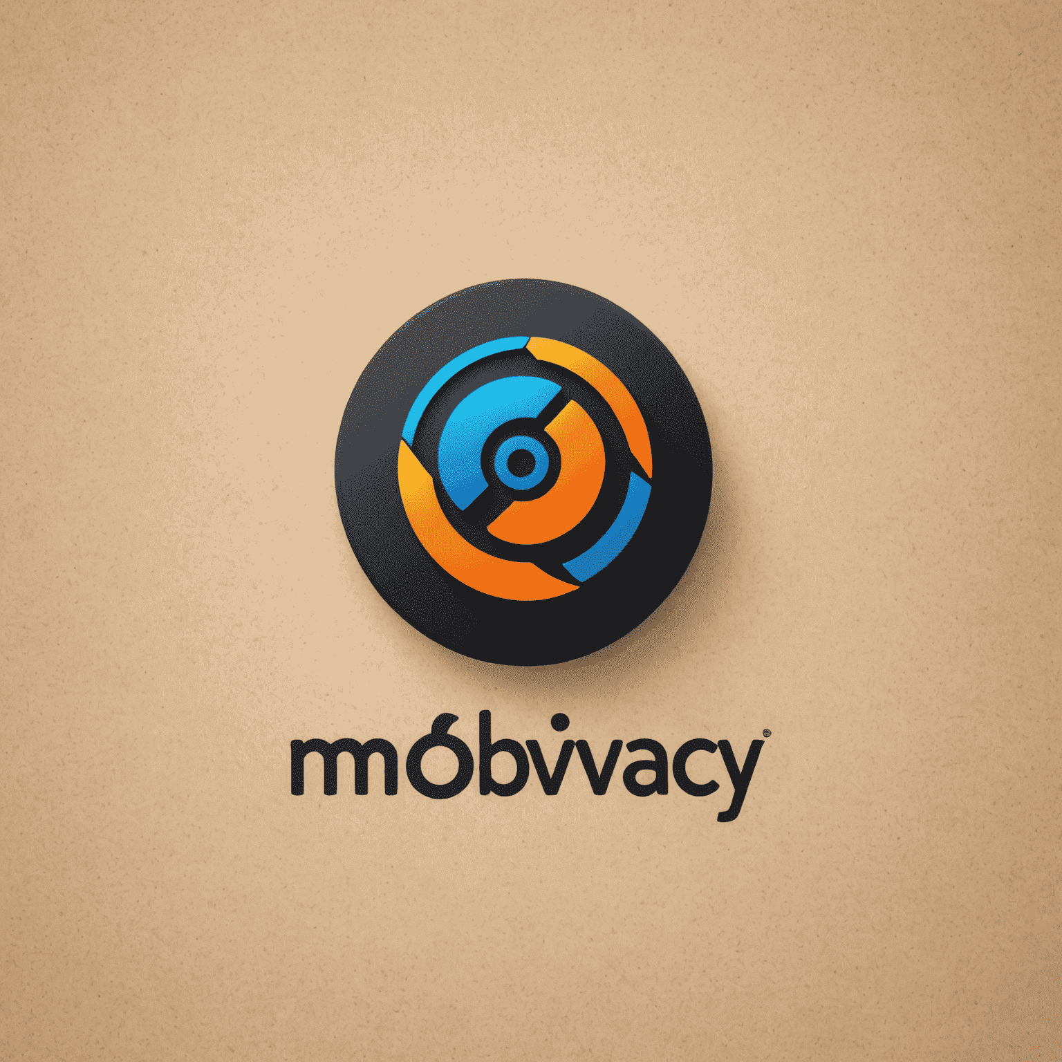 شعار Mobivacy - شركة اتصالات متنقلة مع تصميم حديث يوحي بالسرعة والاتصال