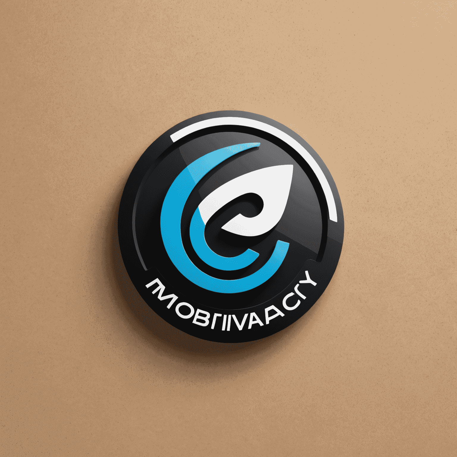 شعار Mobivacy - شركة اتصالات متنقلة مع تصميم حديث يوحي بالسرعة والاتصال