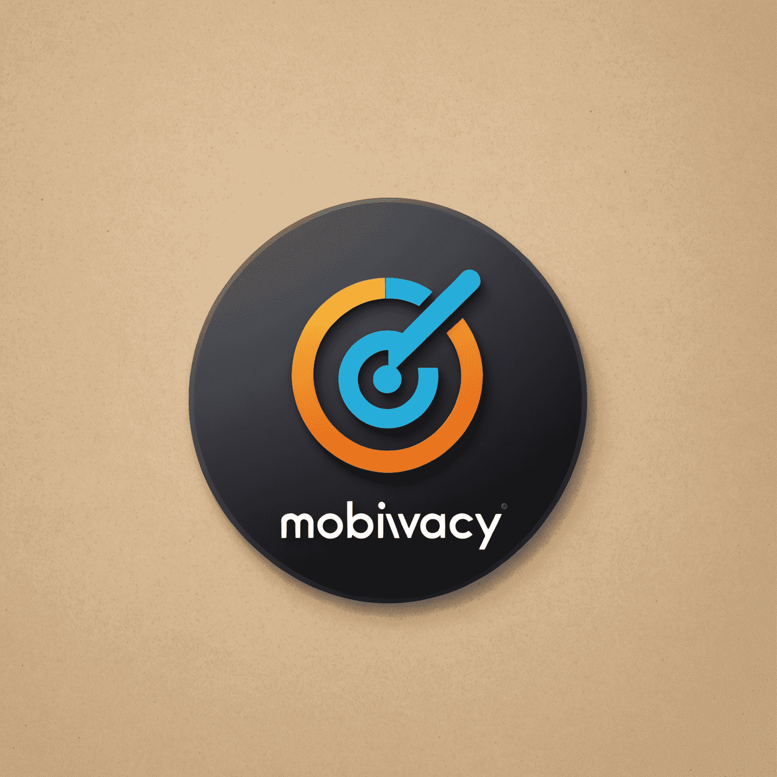 شعار Mobivacy - شركة اتصالات متنقلة مع تصميم حديث يوحي بالسرعة والاتصال