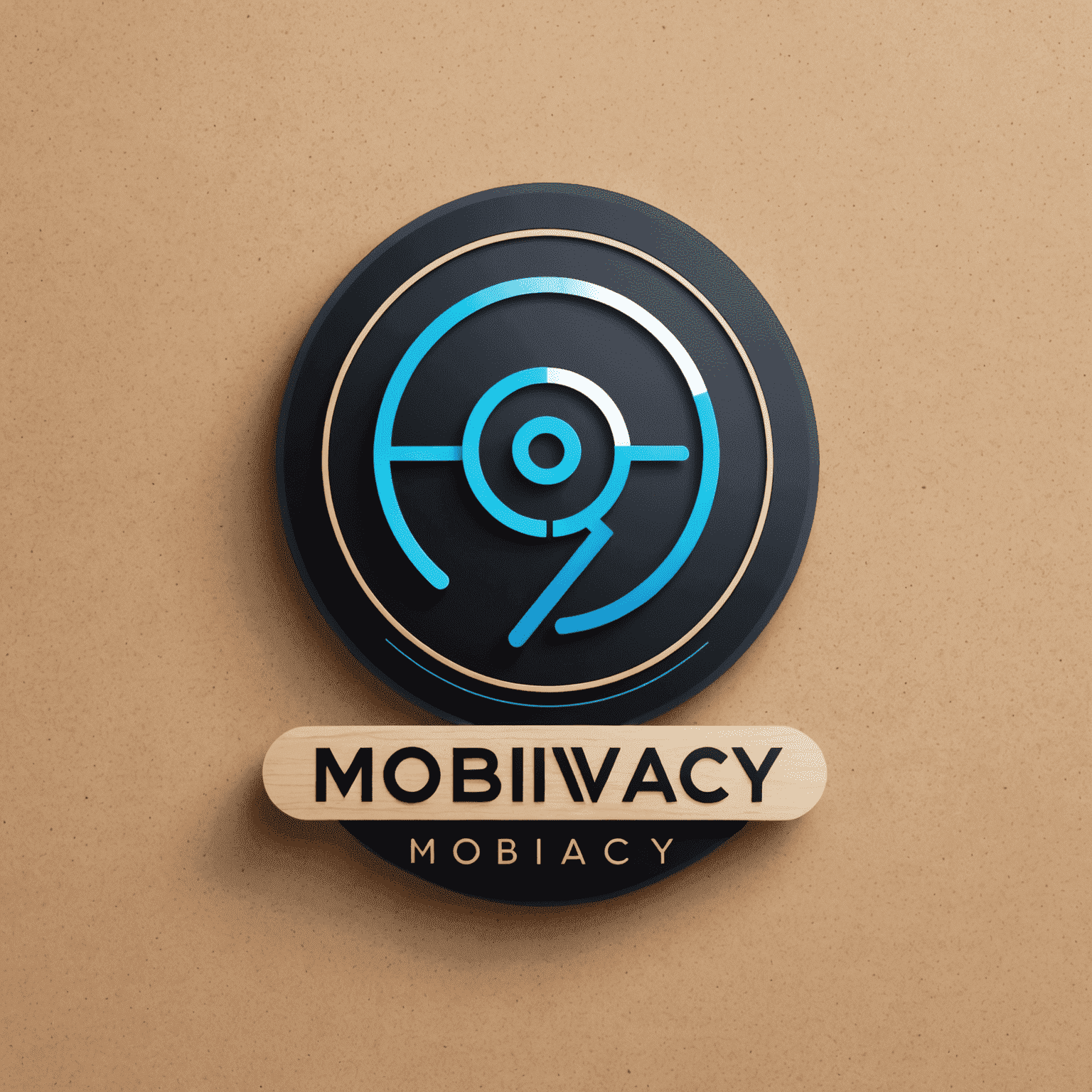 شعار Mobivacy - شركة اتصالات متنقلة مع تصميم حديث يوحي بالسرعة والاتصال