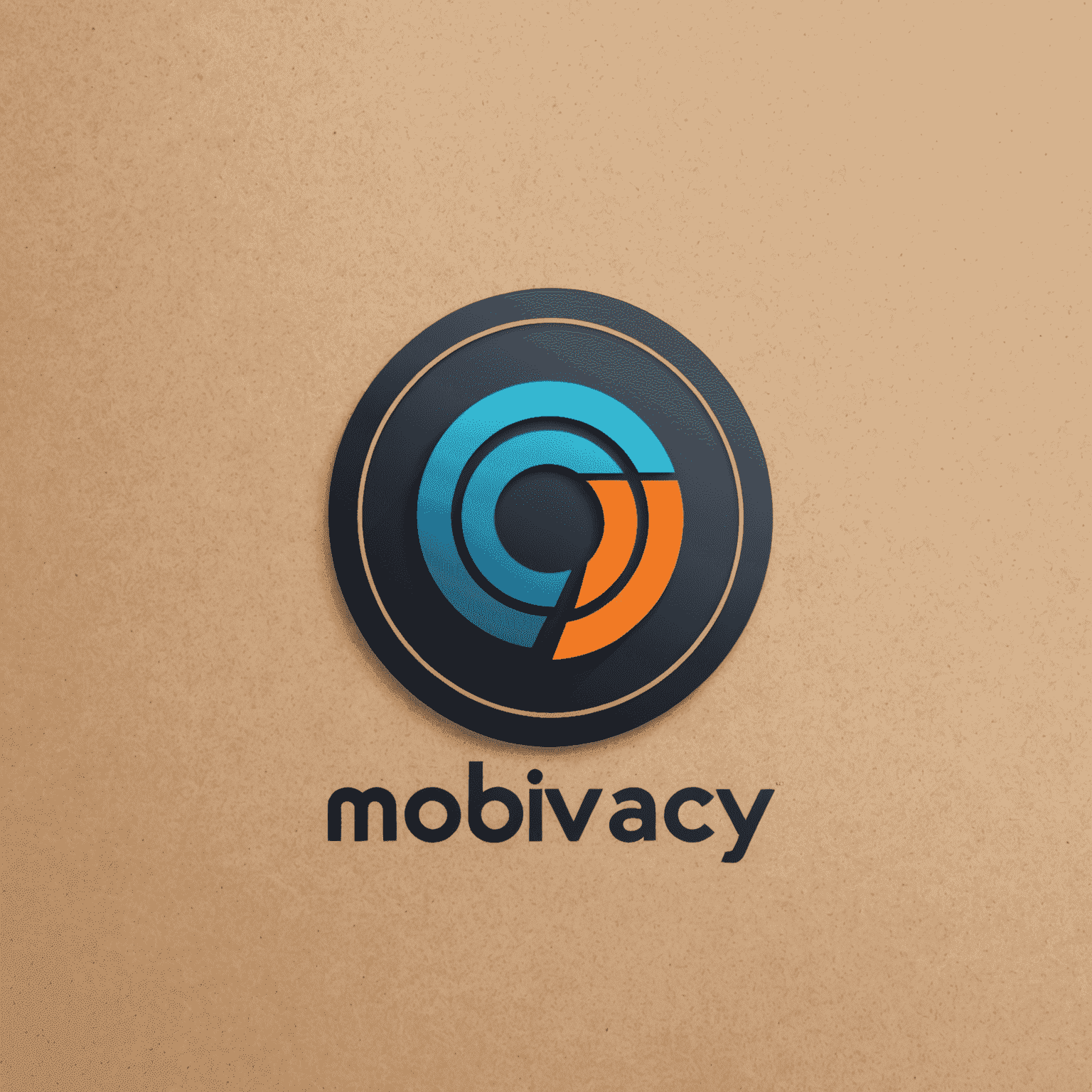 شعار Mobivacy - شركة اتصالات متنقلة مع تصميم حديث يوحي بالسرعة والاتصال