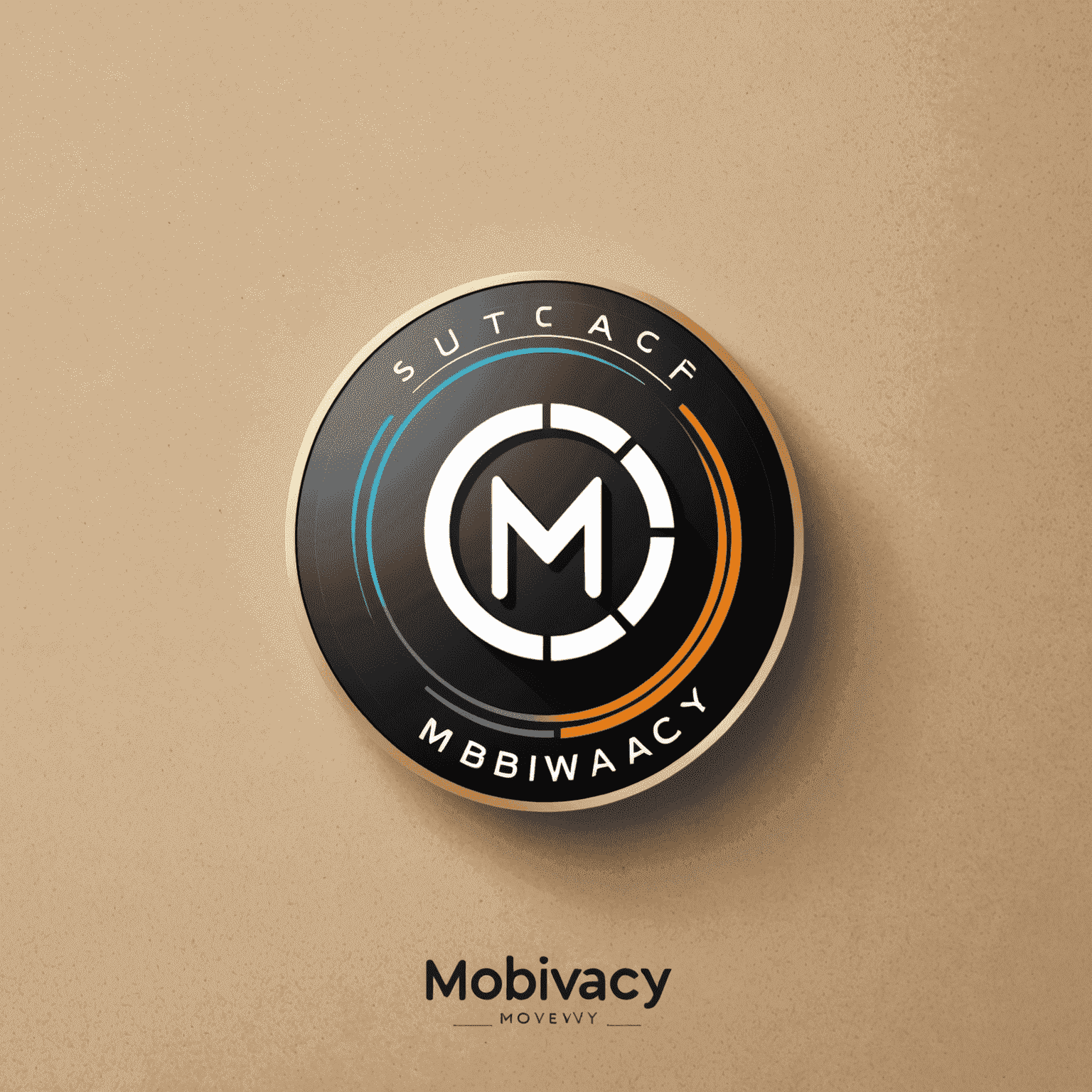 شعار Mobivacy - شركة اتصالات متنقلة مع تصميم حديث يوحي بالسرعة والاتصال