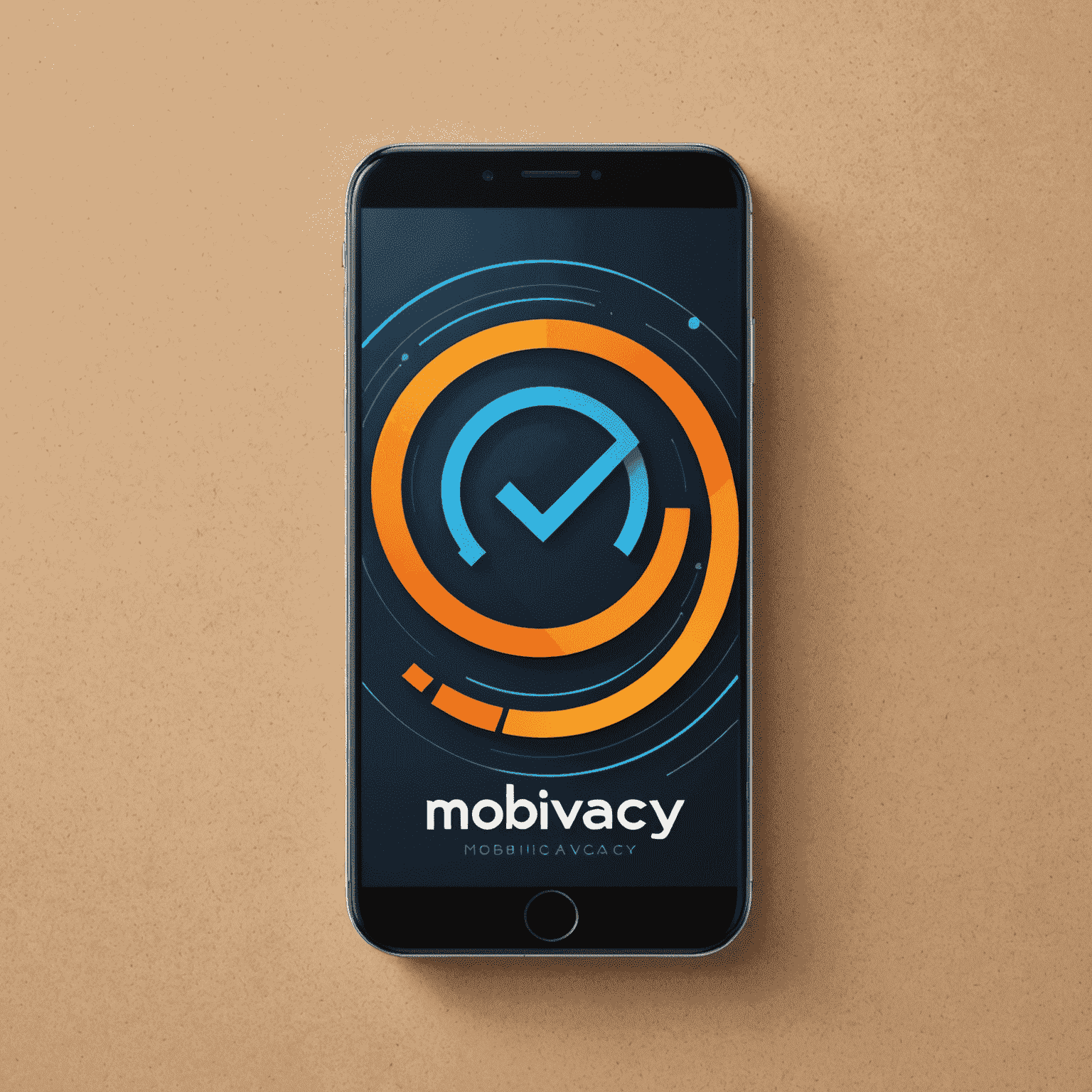 شعار Mobivacy - شركة اتصالات متنقلة مع تصميم حديث يوحي بالسرعة والاتصال