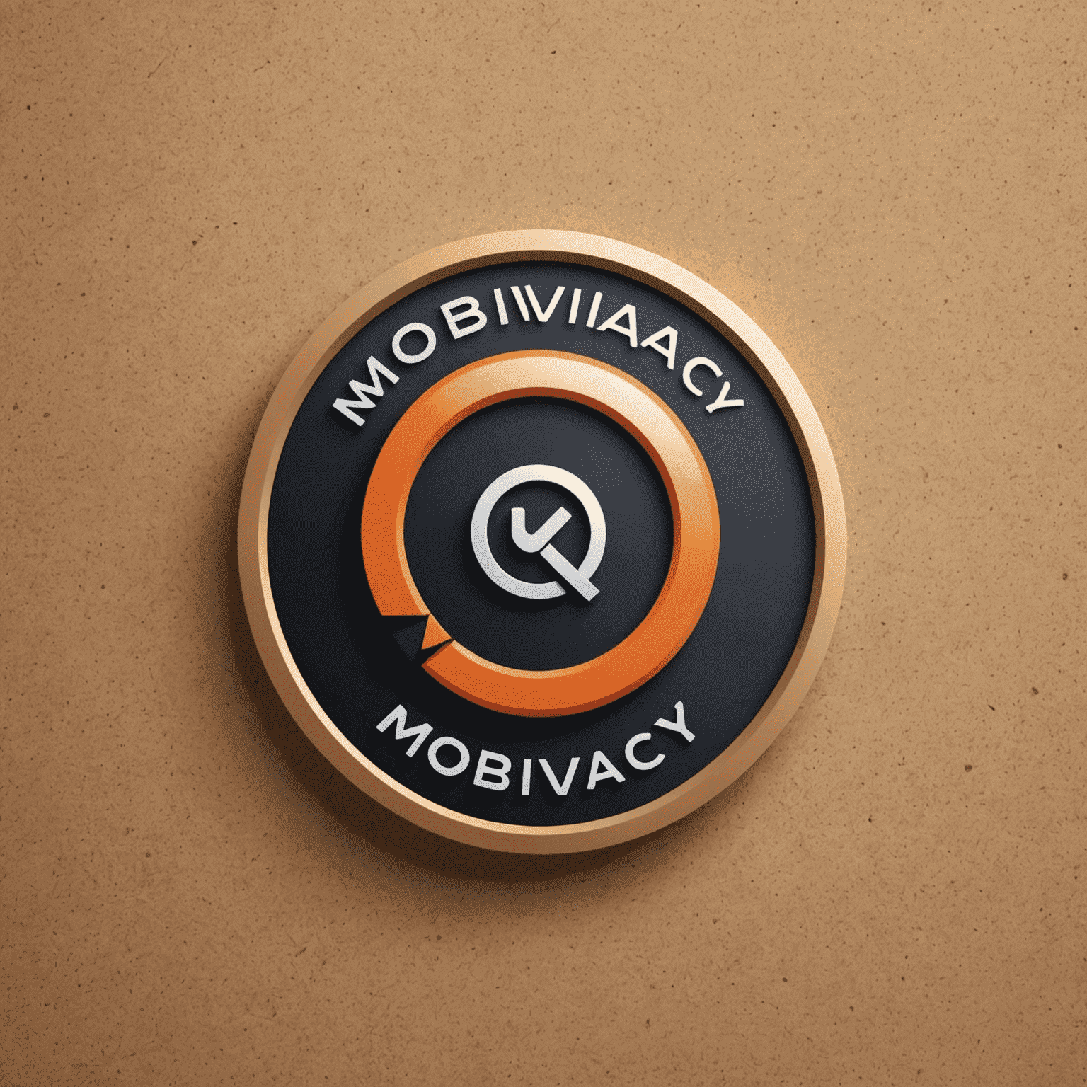 شعار Mobivacy - شركة اتصالات متنقلة مع تصميم حديث يوحي بالسرعة والاتصال